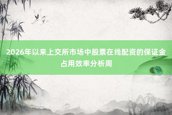 2026年以来上交所市场中股票在线配资的保证金占用效率分析周