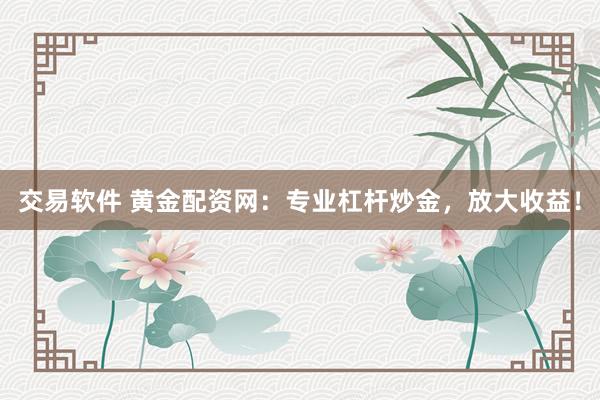 交易软件 黄金配资网：专业杠杆炒金，放大收益！